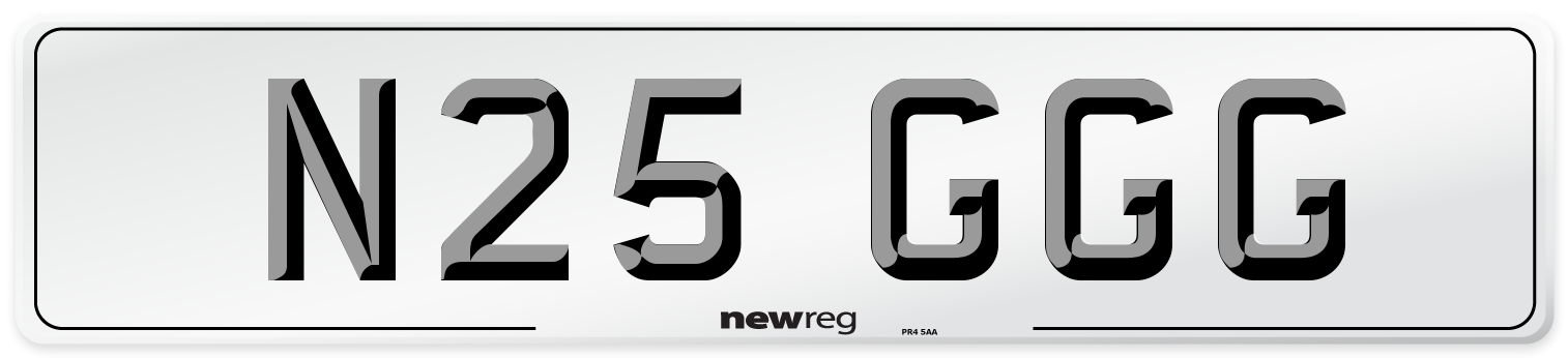 N25 GGG Number Plate from New Reg